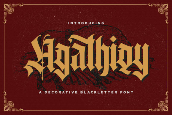 Agathiqy: A Daring Blackletter Font for Modern Designs