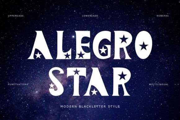 Alegro Star: A Blackletter Font with Celestial Flair