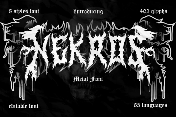 Nekros: The Creative Font That Captures Rock's Raw Energy