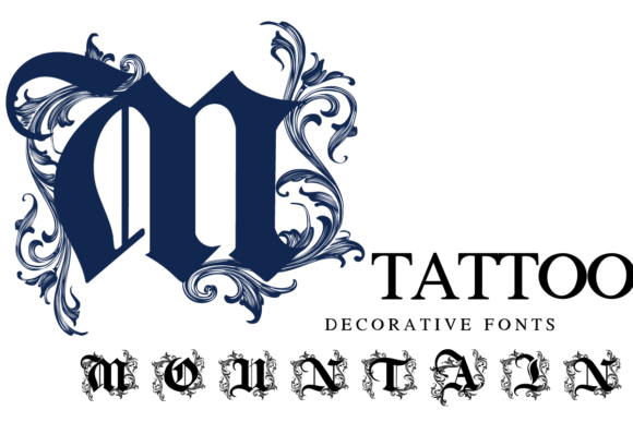 Tattoo Mountain: Bold Blackletter for Unforgettable Design